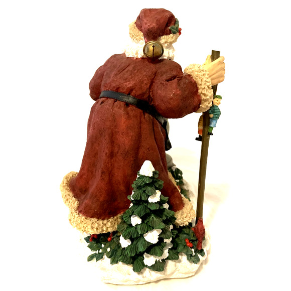 Pfaltzgraff Santa Claus Is Coming to Town Snow Globe Musical Figurine 10" Tall - Picture 4 of 9